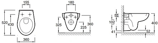 Унитаз подвесной Jacob Delafon Brive белый E4345G-00