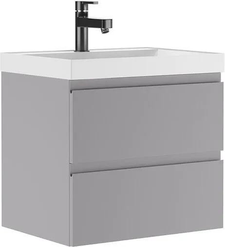 Тумба под умывальник подвесной Домино Graffo 60 светло-серый DGr2407T