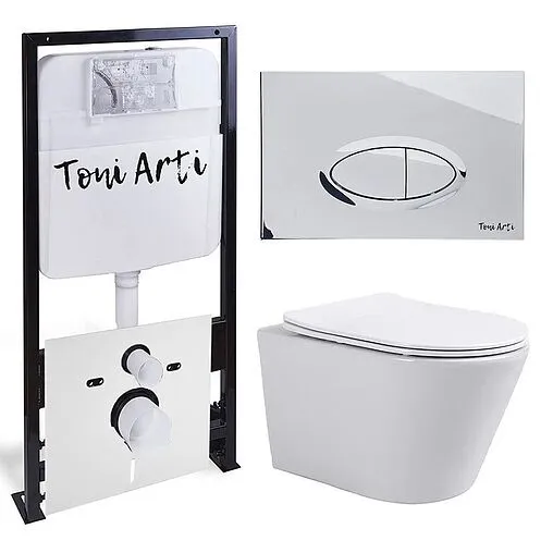 Комплект 6 в 1 Toni Arti Forli TA-01+TA-1905+TA-0051 с кнопкой Freto хром глянцевый