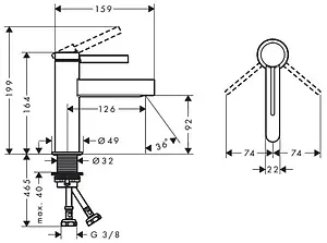Смеситель для раковины Hansgrohe Finoris 100 хром 76010000 Смеситель для раковины Hansgrohe Finoris 100 хром 76010000, 2