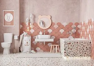 Зеркало Aquaton Каспер Мишка 50 розовый матовый 1A283302CR1E0, 4