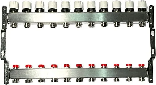 Группа коллекторная без расходомеров 11 отводов 1&quot;в/в x ¾&quot;ек Uni-fitt TECHNO 451W4311