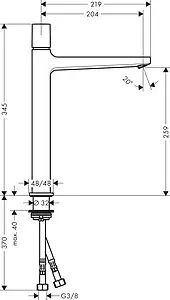 Смеситель для раковины Hansgrohe Metropol 260 хром 32572000, 2