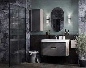 Тумба-умывальник подвесная Aquaton Оливия 70 грей/дуб ойстер 1A2543K0OLUG0, 5