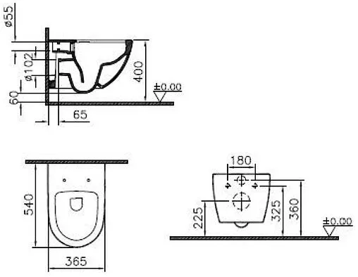 Комплект 4 в 1 VitrA Sento Rim-Ex 9830B003-7211