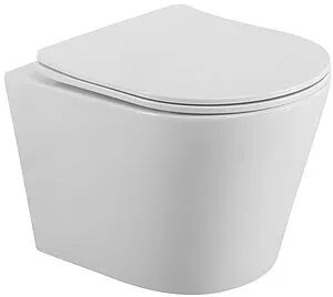 Унитаз подвесной безободковый BelBagno Flay-R белый BB053CHR/SC Унитаз подвесной безободковый BelBagno Flay-R белый BB053CHR/SC, 1