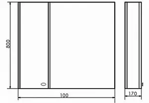 Шкаф-зеркало Comforty Неаполь 100 белый 00004139023CF Шкаф-зеркало Comforty Неаполь 100 белый 00004139023CF, 2