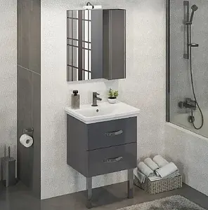 Шкаф-зеркало Comforty Рим 60 cерый 00003132546CF Шкаф-зеркало Comforty Рим 60 cерый 00003132546CF, 3