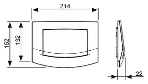 Клавиша смыва для унитаза TECEambia 9240140 белый антибактериальный Клавиша смыва для унитаза TECEambia 9240140 белый антибактериальный, 2