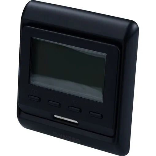 Проводной комнатный терморегулятор НО/НЗ 230В Valtec черный VT.AC709.B.0