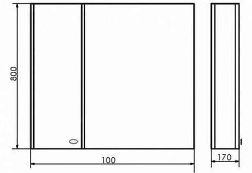 Шкаф-зеркало Comforty Неаполь 100 белый 00004139023CF