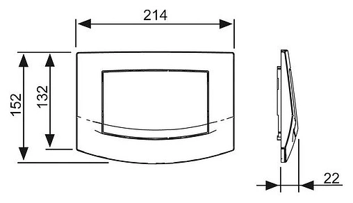 Клавиша смыва для унитаза TECEambia 9240140 белый антибактериальный
