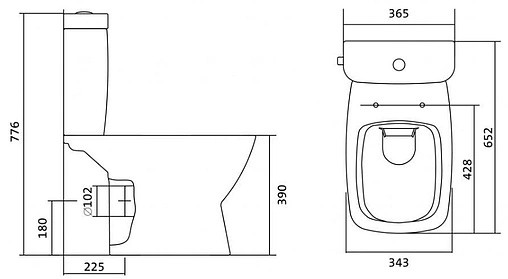 Унитаз-компакт безободковый Santek Нео rimless белый 1WH302418