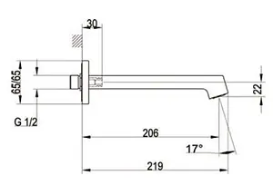 Излив для скрытого монтажа Villeroy&Boch Classic хром TVT10150500061 Излив для скрытого монтажа Villeroy&Boch Classic хром TVT10150500061, 2