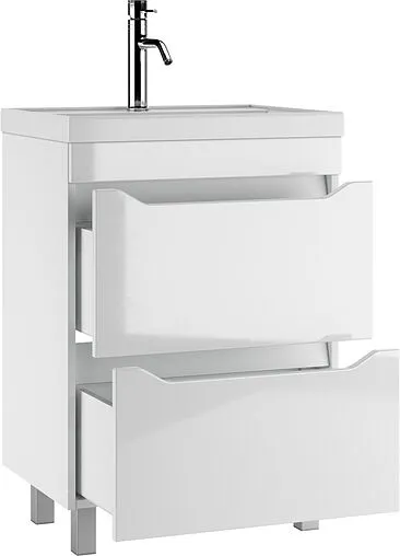 Тумба-умывальник напольный Айсберг Ева 60 белый DA5911T+4670142930044