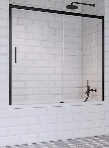 Шторка на ванну 1700мм прозрачное стекло Radaway Idea Black PN DWJ 170 R 10003170-54-01R