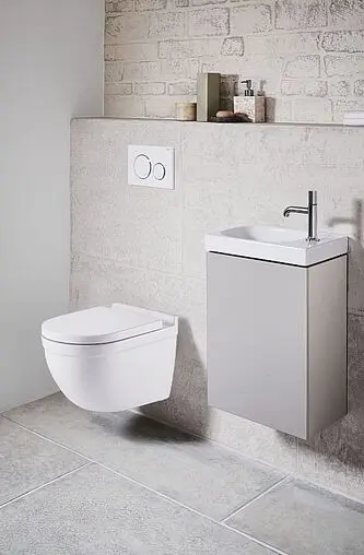 Комплект 5 в 1 Idrospania Tabarca 40230+30360+AZ-0017 E-R с кнопкой белый глянцевый