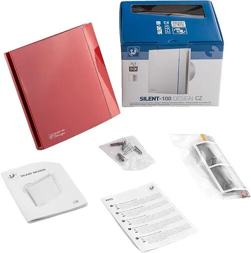 Вентилятор вытяжной Soler &amp; Palau SILENT-100 CZ RED DESIGN 4C