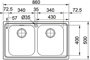Мойка кухонная Franke Smart SRX 620 нержавеющая сталь 101.0356.666 Мойка кухонная Franke Smart SRX 620 нержавеющая сталь 101.0356.666, 2