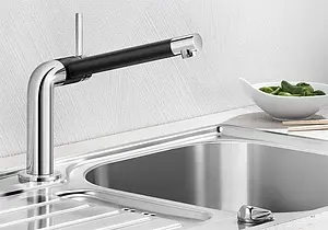 Смеситель для кухни Blanco Seda хром/чёрный 519063, 4