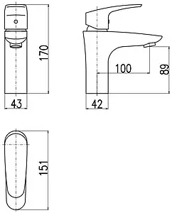 Смеситель для раковины Rav Slezak Amur хром AM726.5 Смеситель для раковины Rav Slezak Amur хром AM726.5, 2