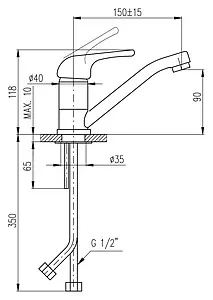 Смеситель для раковины Rav Slezak Sazava хром SA015.5 Смеситель для раковины Rav Slezak Sazava хром SA015.5, 2