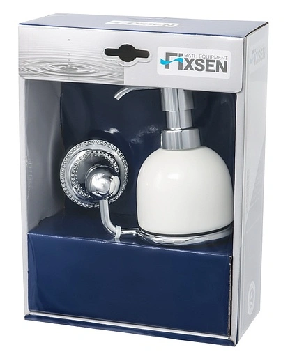 Дозатор для жидкого мыла Fixsen Style хром/белый FX-41112