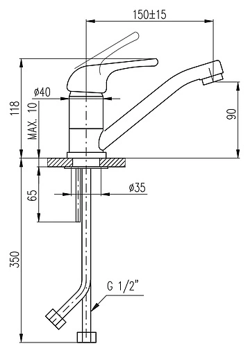 Смеситель для раковины Rav Slezak Sazava хром SA015.5