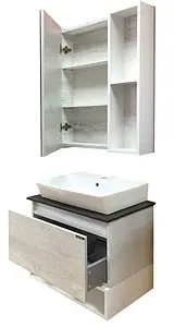 Тумба-умывальник подвесная Comforty Прага 60 дуб белый/антрацит 00-00003465CF Тумба-умывальник подвесная Comforty Прага 60 дуб белый/антрацит 00-00003465CF, 5