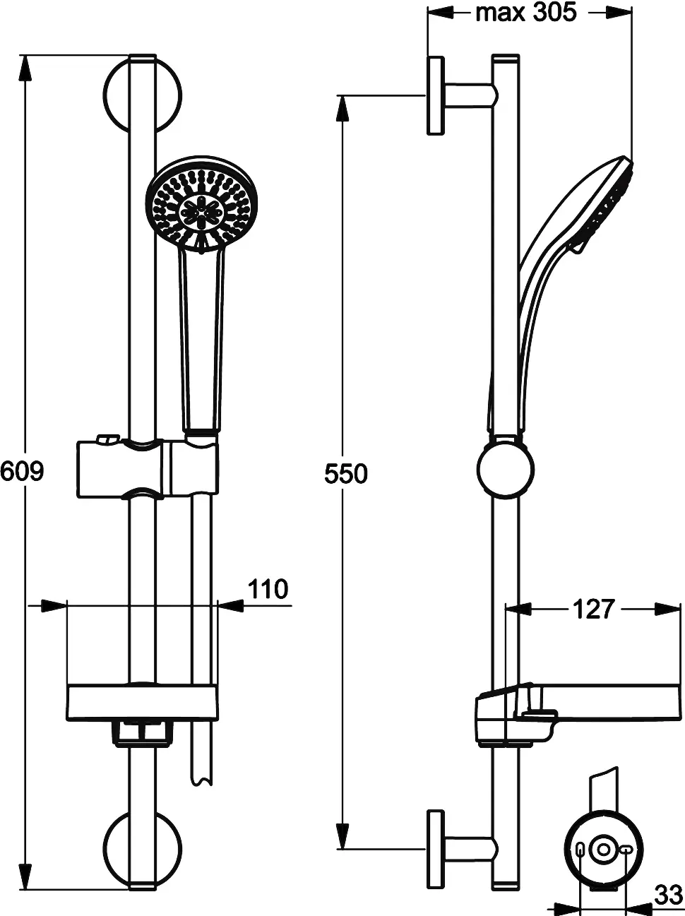 Душевая стойка Ideal Standard IdealRain хром B9503AA Душевая стойка Ideal Standard IdealRain хром B9503AA, 2