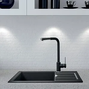 Смеситель для кухни с выдвижным изливом Franke Sirius Side оникс/хром 115.0476.827 Смеситель для кухни с выдвижным изливом Franke Sirius Side оникс/хром 115.0476.827, 4