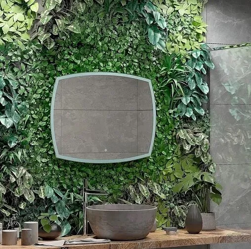 Зеркало с подсветкой Continent Lucia Led 70x90 с датчиком движения, с подогревом белый ЗЛП611