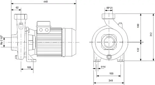 Насос поверхностный Grundfos NS 30-36 98907045 Насос поверхностный Grundfos NS 30-36 98907045