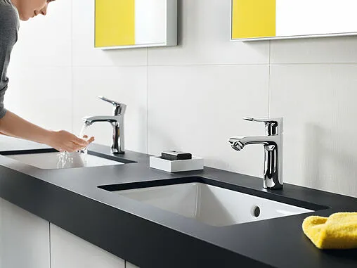 Смеситель для раковины с гигиеническим душем Hansgrohe Metris 110 хром 31285000 Смеситель для раковины с гигиеническим душем Hansgrohe Metris 110 хром 31285000