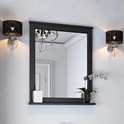 Зеркало Aquaton Леон 80 ясень чёрный 1A186402LBPT0