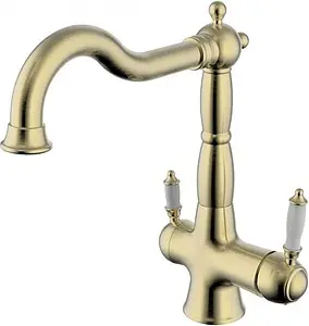 Смеситель для кухни с подключением к фильтру Lemark Villa бронза/белый LM4858B Смеситель для кухни с подключением к фильтру Lemark Villa бронза/белый LM4858B, 1