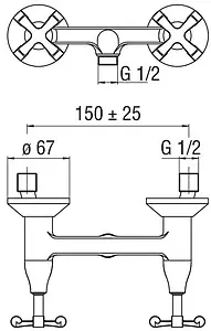 Смеситель для душа Nobili Carlos Primero хром CP230CR Смеситель для душа Nobili Carlos Primero хром CP230CR, 2