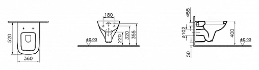 Комплект 5 в 1 VitrA Form 300 9812B003-7203 с кнопкой Loop R 740-0680 хром глянцевый Комплект 5 в 1 VitrA Form 300 9812B003-7203 с кнопкой Loop R 740-0680 хром глянцевый