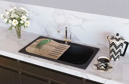 Мойка кухонная Omoikiri Maru 86-BL черный 4993138