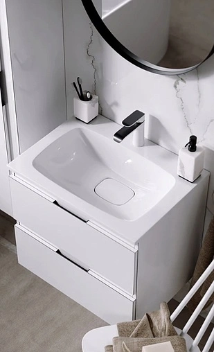 Тумба-умывальник подвесная Aqwella Accent 60 белый ACC0106W+Mal.06.04.D Тумба-умывальник подвесная Aqwella Accent 60 белый ACC0106W+Mal.06.04.D