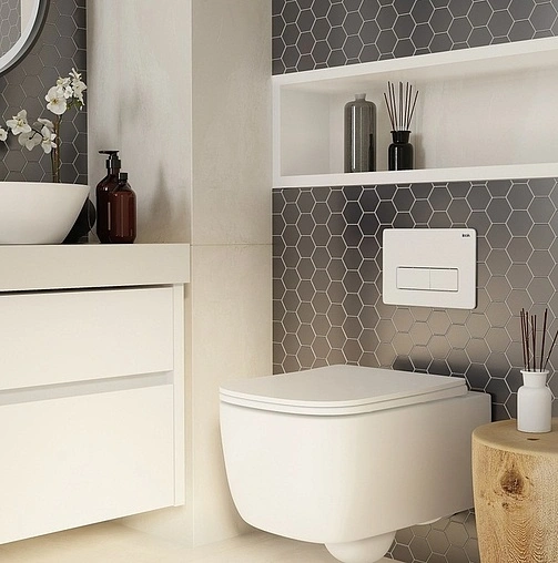 Клавиша смыва для унитаза IDDIS Unifix 010 UNI10W0i77 белый глянцевый