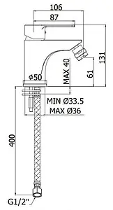 Смеситель для биде Paffoni Red хром RED131CR Смеситель для биде Paffoni Red хром RED131CR, 2
