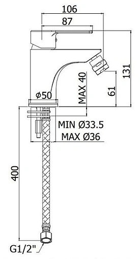 Смеситель для биде Paffoni Red хром RED131CR