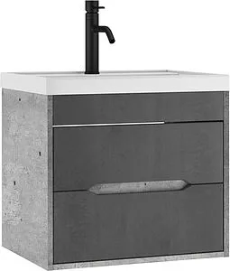 Тумба под умывальник подвесная Домино Loft 60 бетон DL5601T, 1