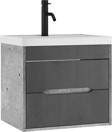 Тумба под умывальник подвесной Домино Loft 60 бетон DL5601T