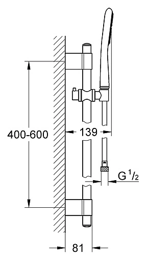 Душевая стойка Grohe Rainshower icon хром 27529000 Душевая стойка Grohe Rainshower icon хром 27529000