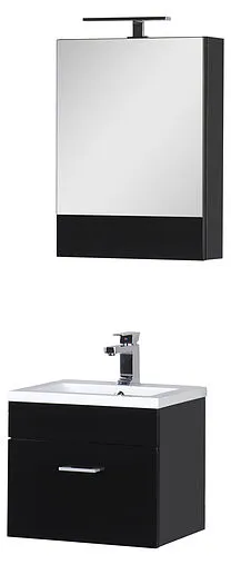 Шкаф-зеркало Aquanet Нота 50 камерино  чёрный 176947