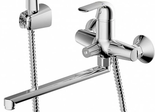 Смеситель для ванны с длинным изливом Bravat Fit хром F6135188CP-LB-RUS