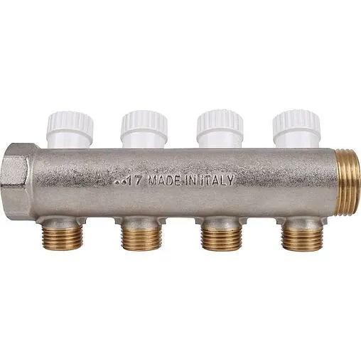 Коллектор регулирующий проходной 4 отвода 1"в/н x ½"к Stout SMB 6851 011204 Коллектор регулирующий проходной 4 отвода 1"в/н x ½"к Stout SMB 6851 011204