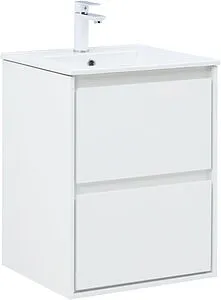 Тумба-умывальник подвесная Aquanet Милан 50 белый глянец 00336366+00303190, 1